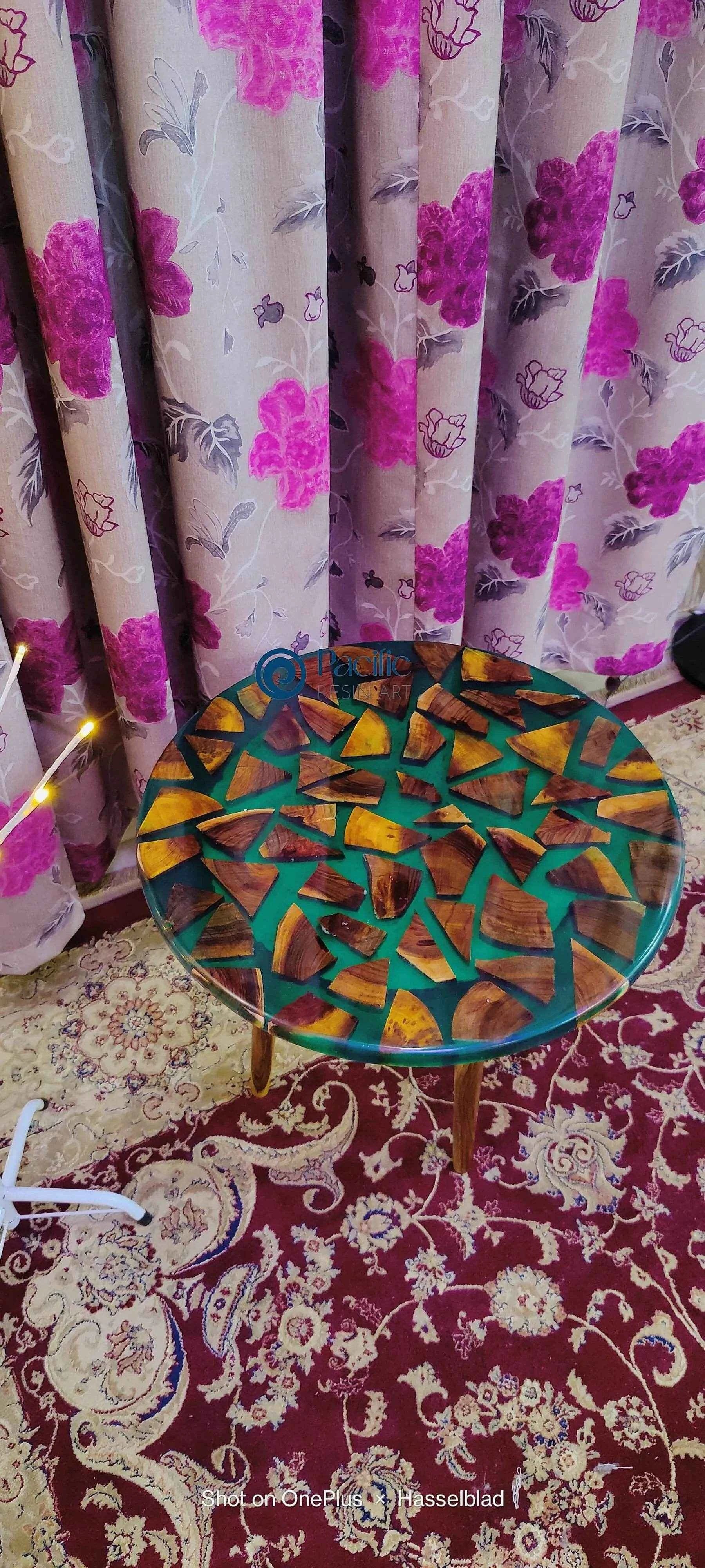 Crystal Drift Epoxy Resin Coffee Table - Premium Centerpiece for Living Room - Pacific Resin Art