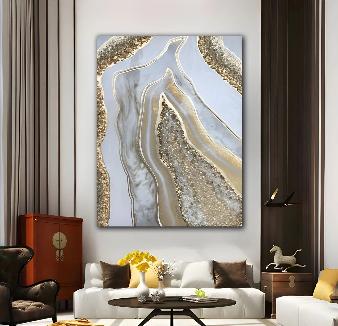 Calm Flows Abstract Epoxy Resin Art Wall Hangings and Wall Paintings