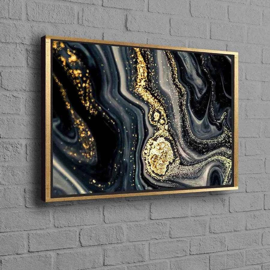 Black Geode Abstract Resin Wall Art Hangings and Wall Paintings - Pacific Resin Art