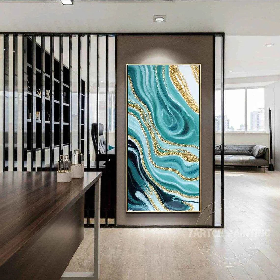 Sky Geode Abstract Resin Wall Art Hangings and Wall Paintings - Pacific Resin Art