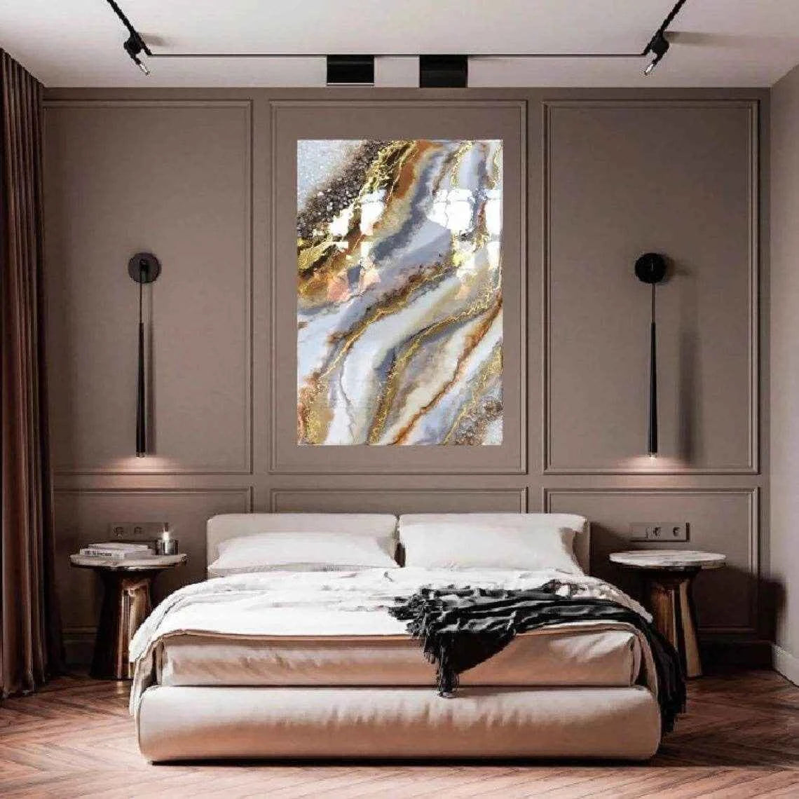 Golden Abstract Resin Art Wall Hangings and Wall Paintings - Pacific Resin Art