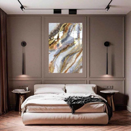 Golden Abstract Resin Art Wall Hangings and Wall Paintings - Pacific Resin Art