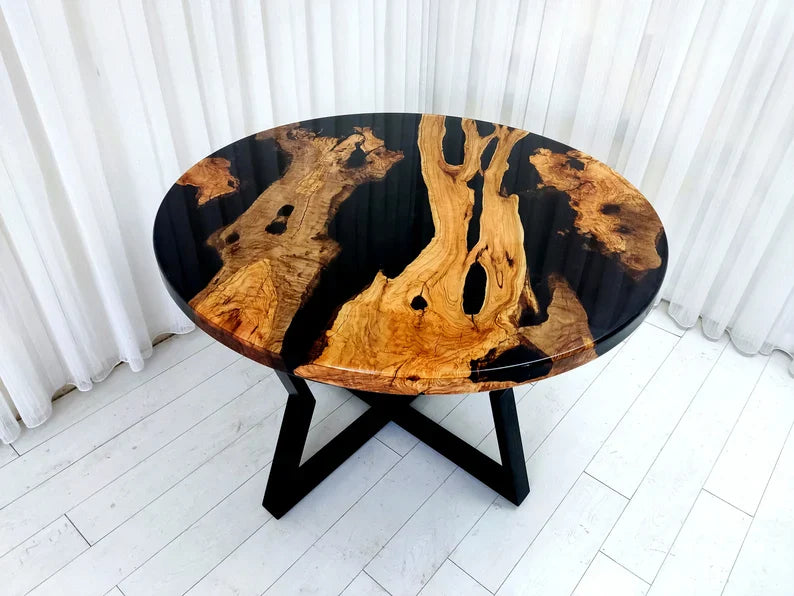 Epoxy resin art table without stand