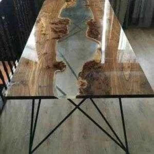 Translucent Modern Resin Dining table | Unique Resin Dining Tables with legs - Pacific Resin Art