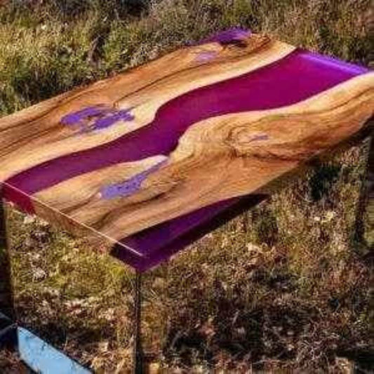 Purple Woods Epoxy Resin Dining table | Unique Resin Dining Table with legs - Pacific Resin Art