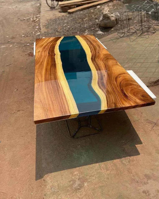 Blush River Resin Dining table | Luxury Resin Furnitures - Pacific Resin Art