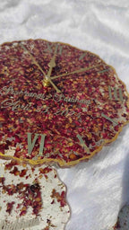 Resin Art Rose Preserved Wall Clock | Resin Wedding Flower & Varmala Preservation - Pacific Resin Art