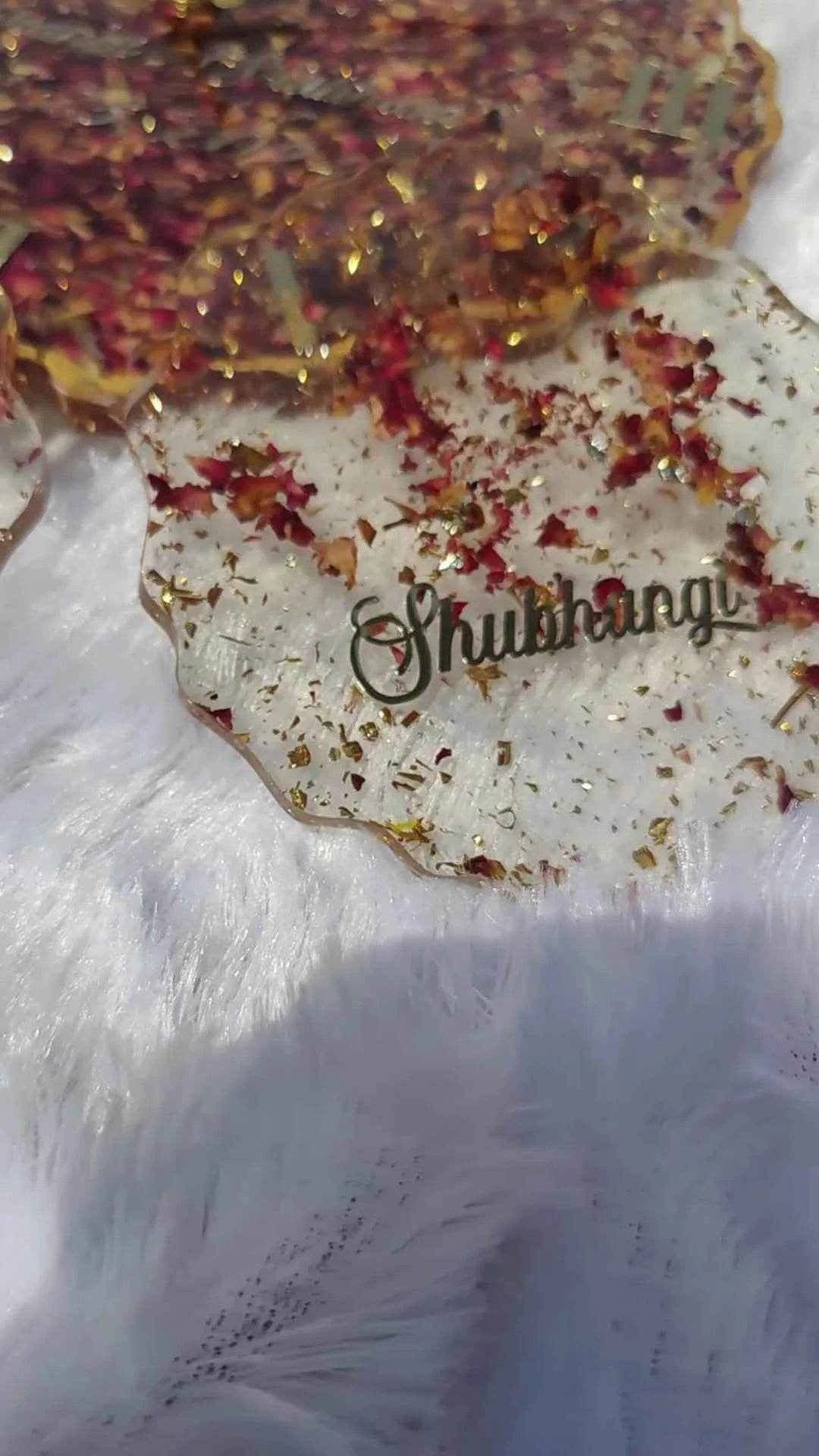 Resin Art Rose Preserved Wall Clock | Resin Wedding Flower & Varmala Preservation - Pacific Resin Art