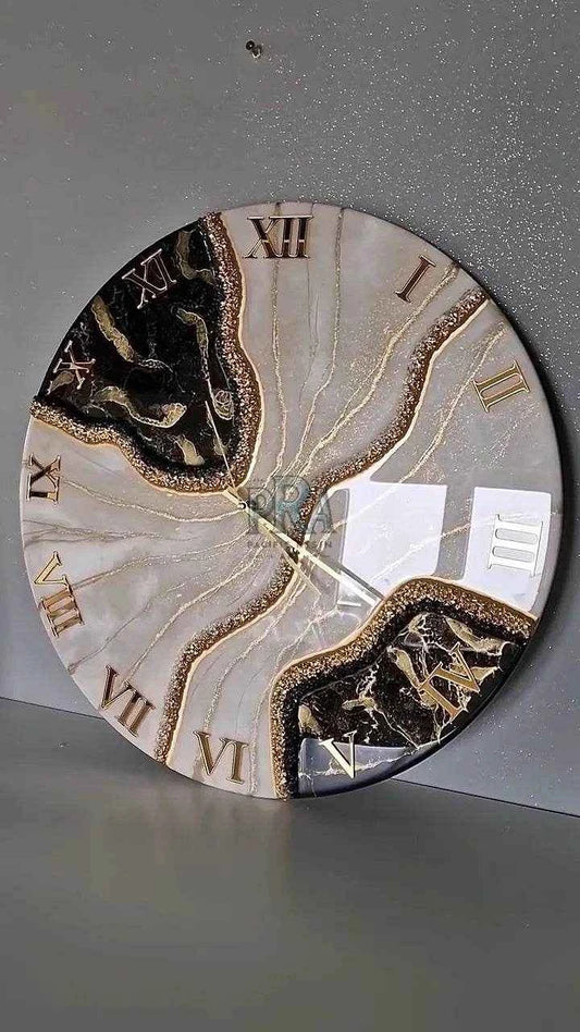 PrismPulse Artisanal Resin Wall Clock - Pacific Resin Art