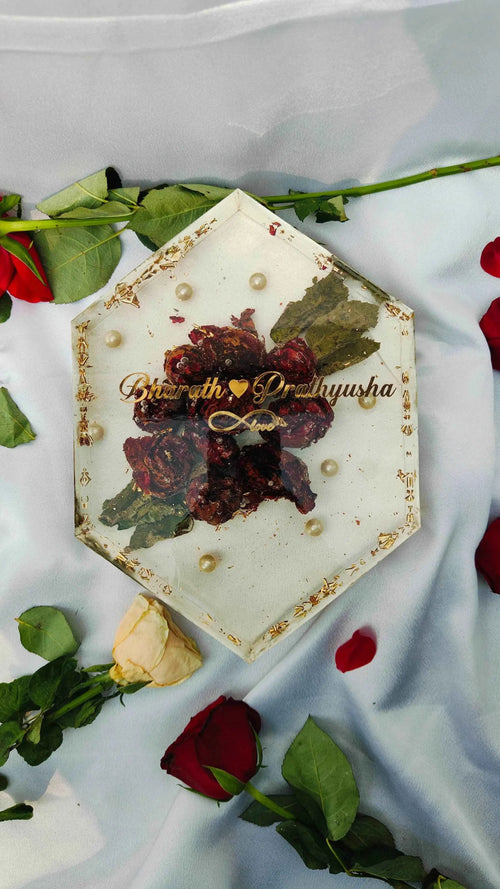 Diamond Rose Pure Resin Varmala Preservations - Pacific Resin Art