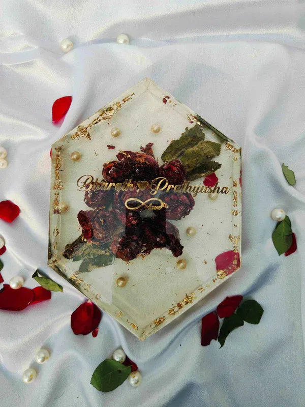 Diamond Rose Pure Resin Varmala Preservations - Pacific Resin Art