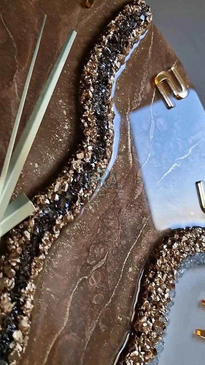 Brownie Tick Resin Wall Clock | Modern Home Decor - Pacific Resin Art