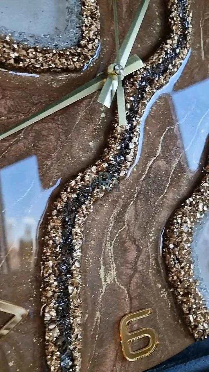 Brownie Tick Resin Wall Clock | Modern Home Decor - Pacific Resin Art