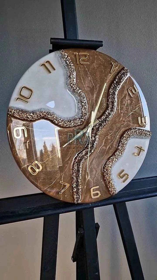 Brownie Tick Resin Wall Clock | Modern Home Decor - Pacific Resin Art