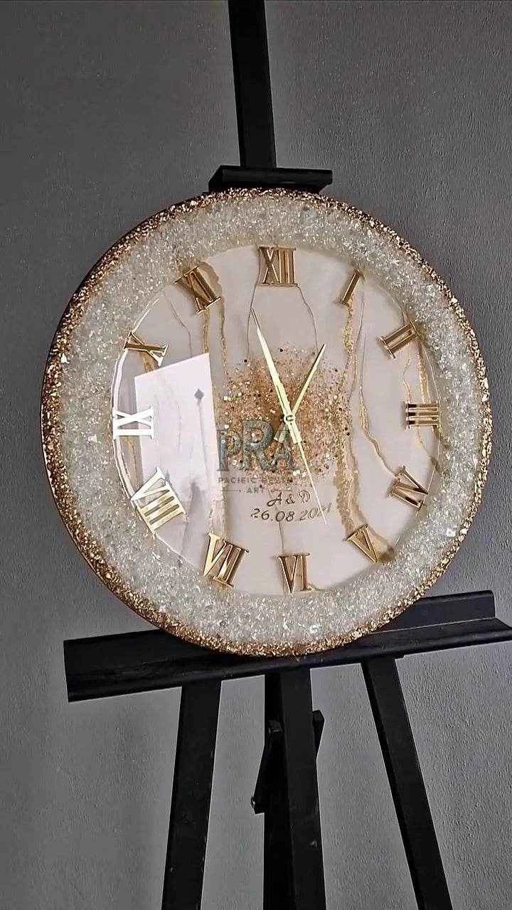 Sparkles Artisanal Resin Wall Clock - Pacific Resin Art