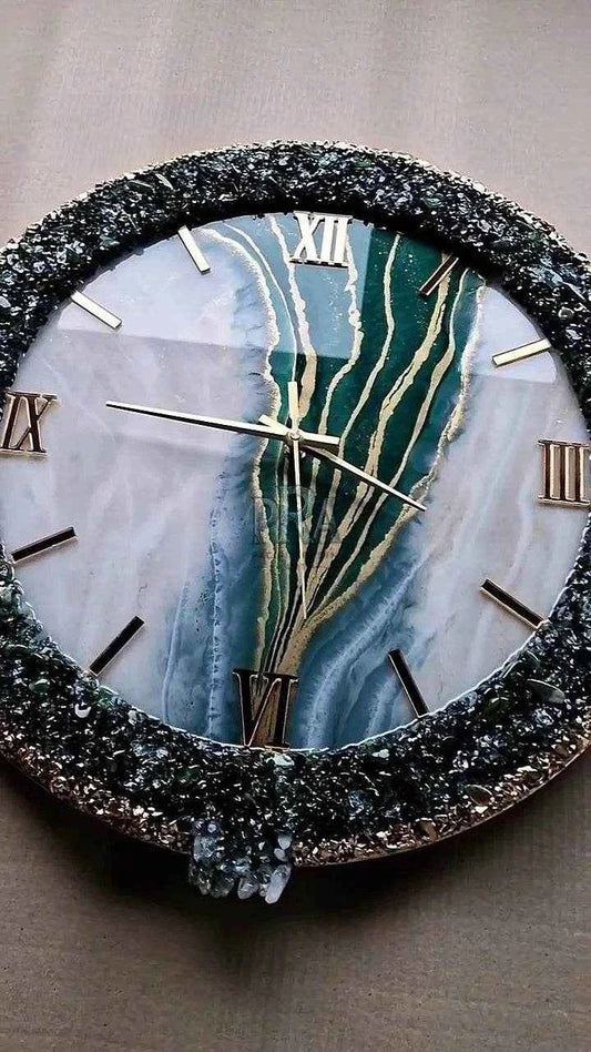 Serene Ticks Artisanal Resin Wall Clock - Pacific Resin Art