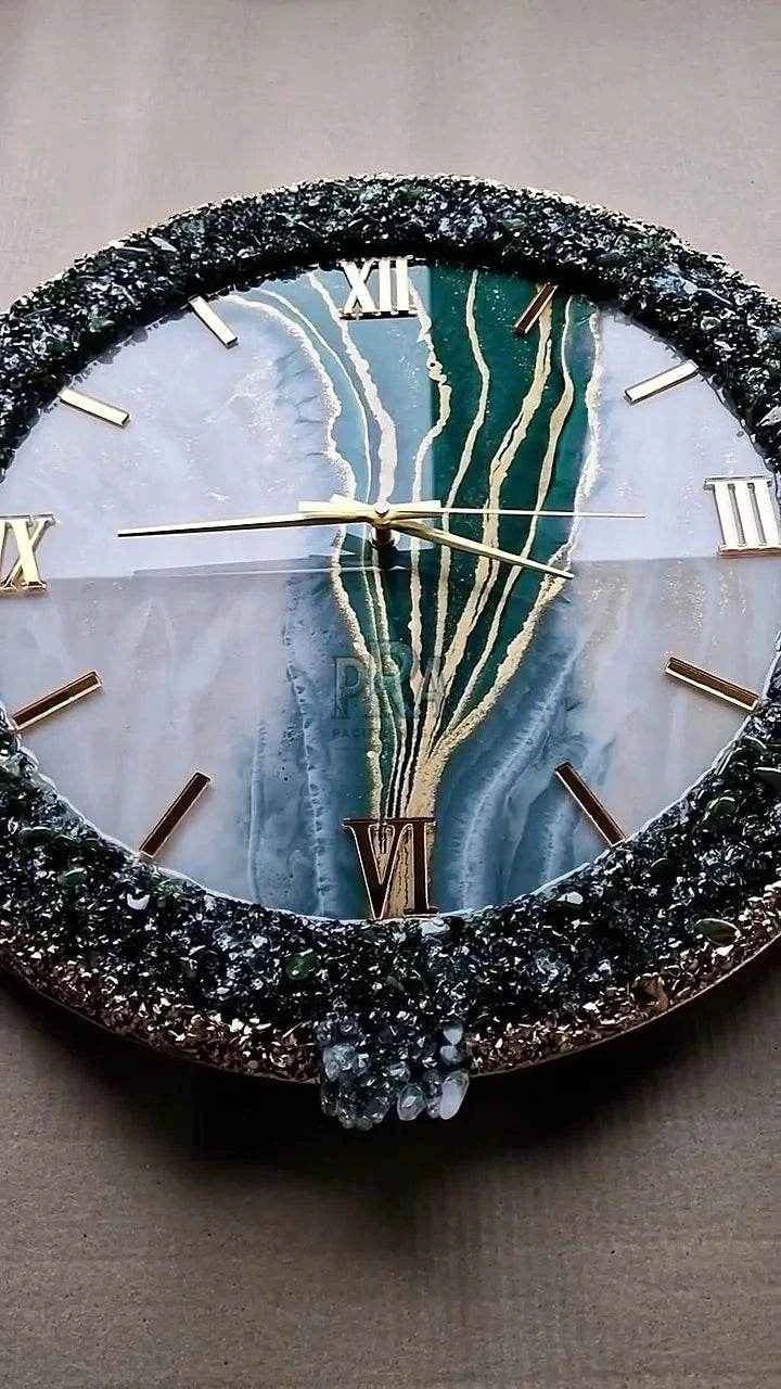Serene Ticks Artisanal Resin Wall Clock - Pacific Resin Art