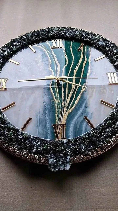 Serene Ticks Artisanal Resin Wall Clock - Pacific Resin Art