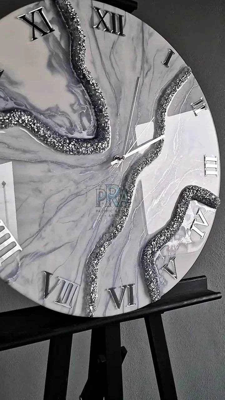 Artful Time Artisanal Resin Wall Clock - Pacific Resin Art