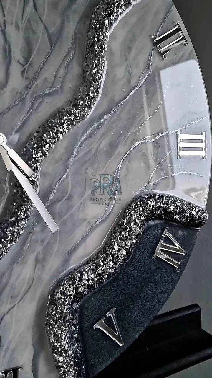 Resin Breeze Artisanal Resin Wall Clock - Pacific Resin Art