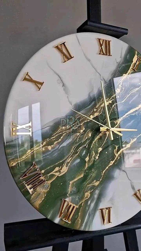 Artisan Time Luxury Resin Wall Clock | Modern Home Decor