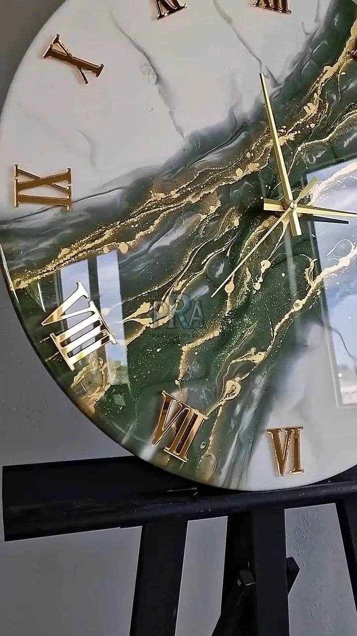 Artisan Time Luxury Resin Wall Clock | Modern Home Decor - Pacific Resin Art