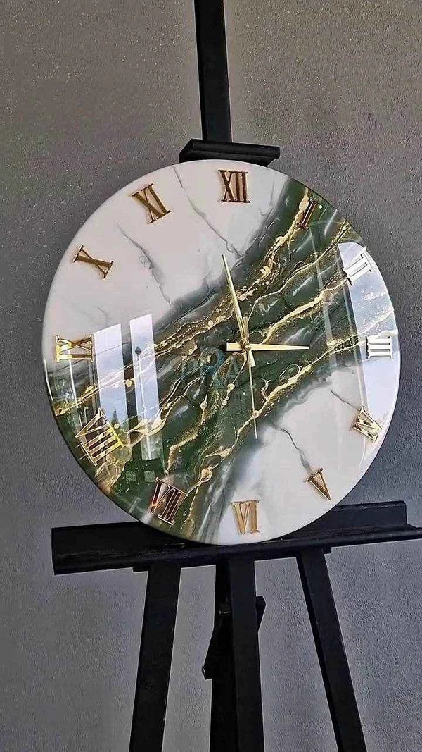 Artisan Time Luxury Resin Wall Clock | Modern Home Decor