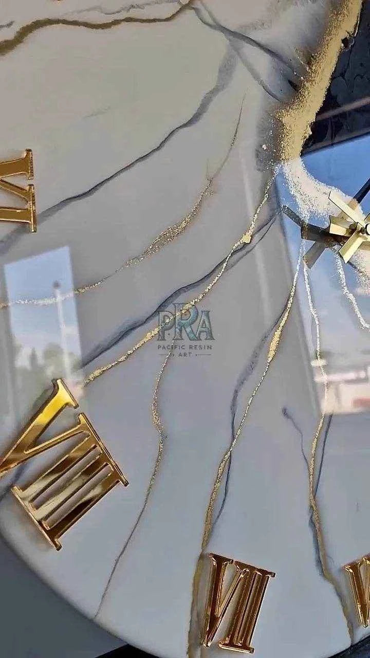 Resin Horizon Modern Resin Wall Clock - Pacific Resin Art