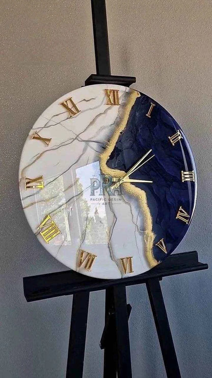 Resin Horizon Modern Resin Wall Clock - Pacific Resin Art