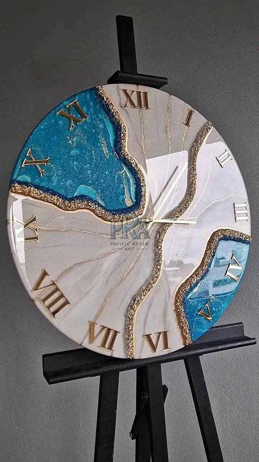 Resin Pulse Artisanal Resin Wall Clock - Pacific Resin Art
