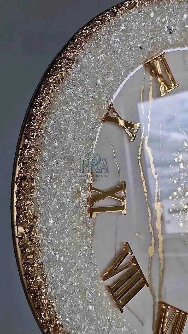 Sparkles Artisanal Resin Wall Clock - Pacific Resin Art