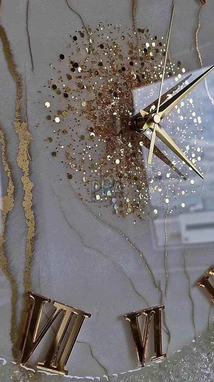 Sparkles Artisanal Resin Wall Clock - Pacific Resin Art