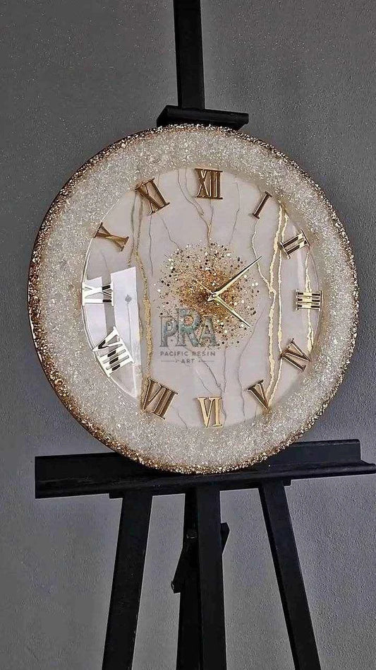 Sparkles Artisanal Resin Wall Clock - Pacific Resin Art