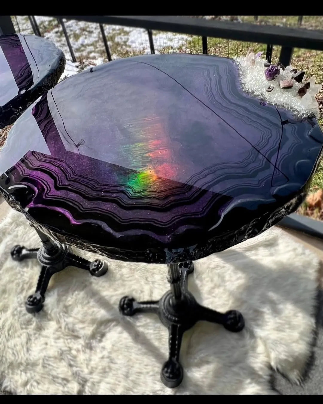 Amber Ridge Handcrafted Resin Coffee Table