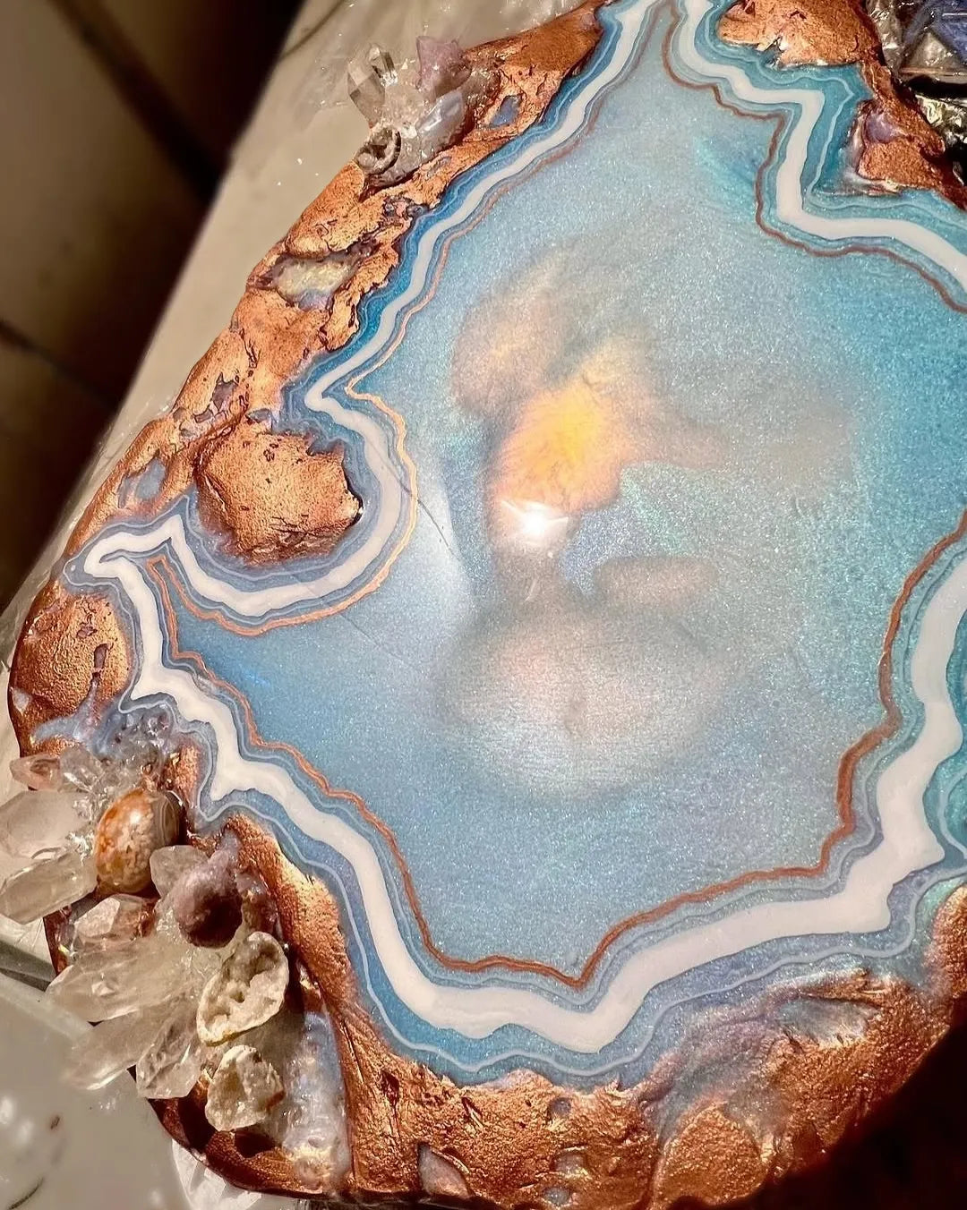 Twilight Veins Luxury Resin Coffee Table