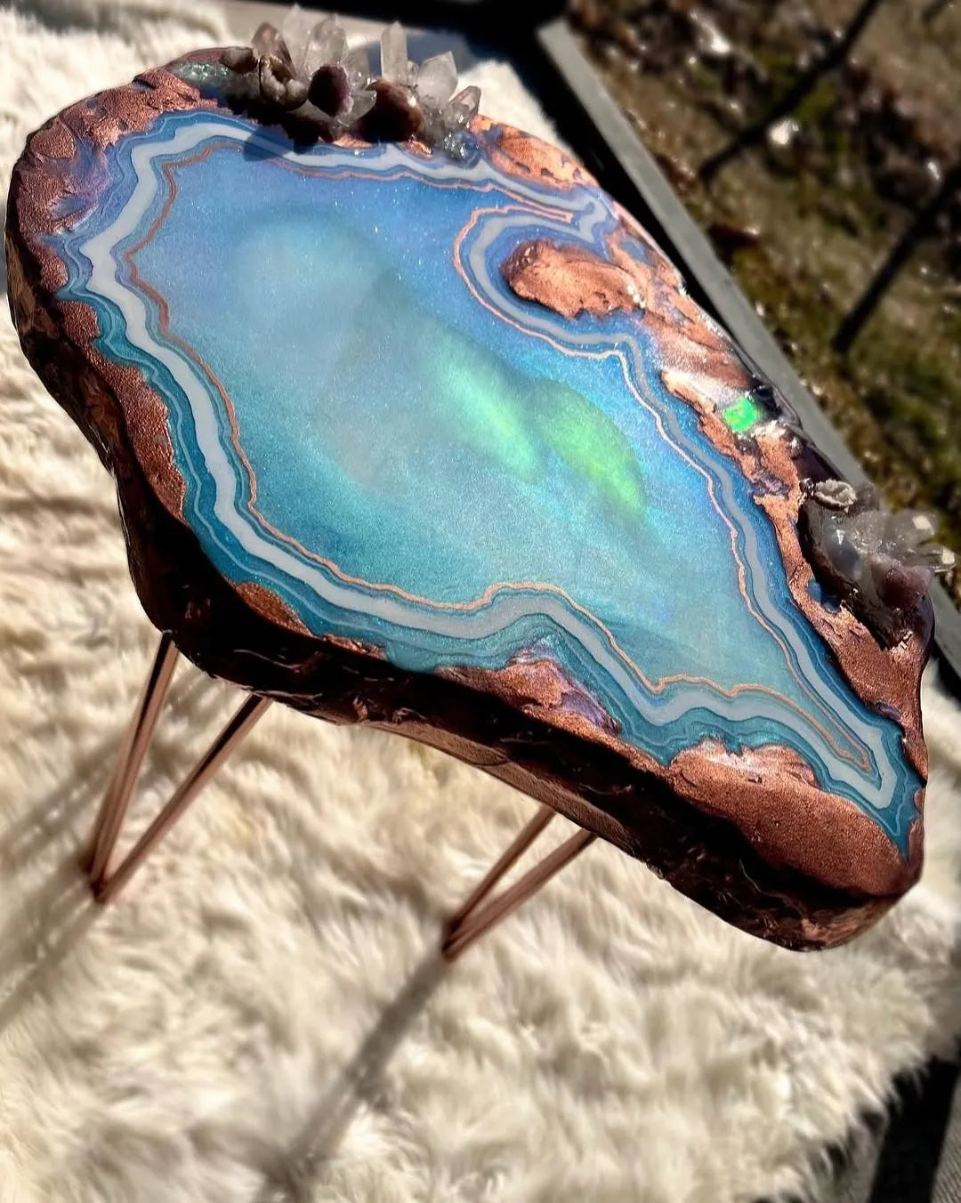 Twilight Veins Luxury Resin Coffee Table