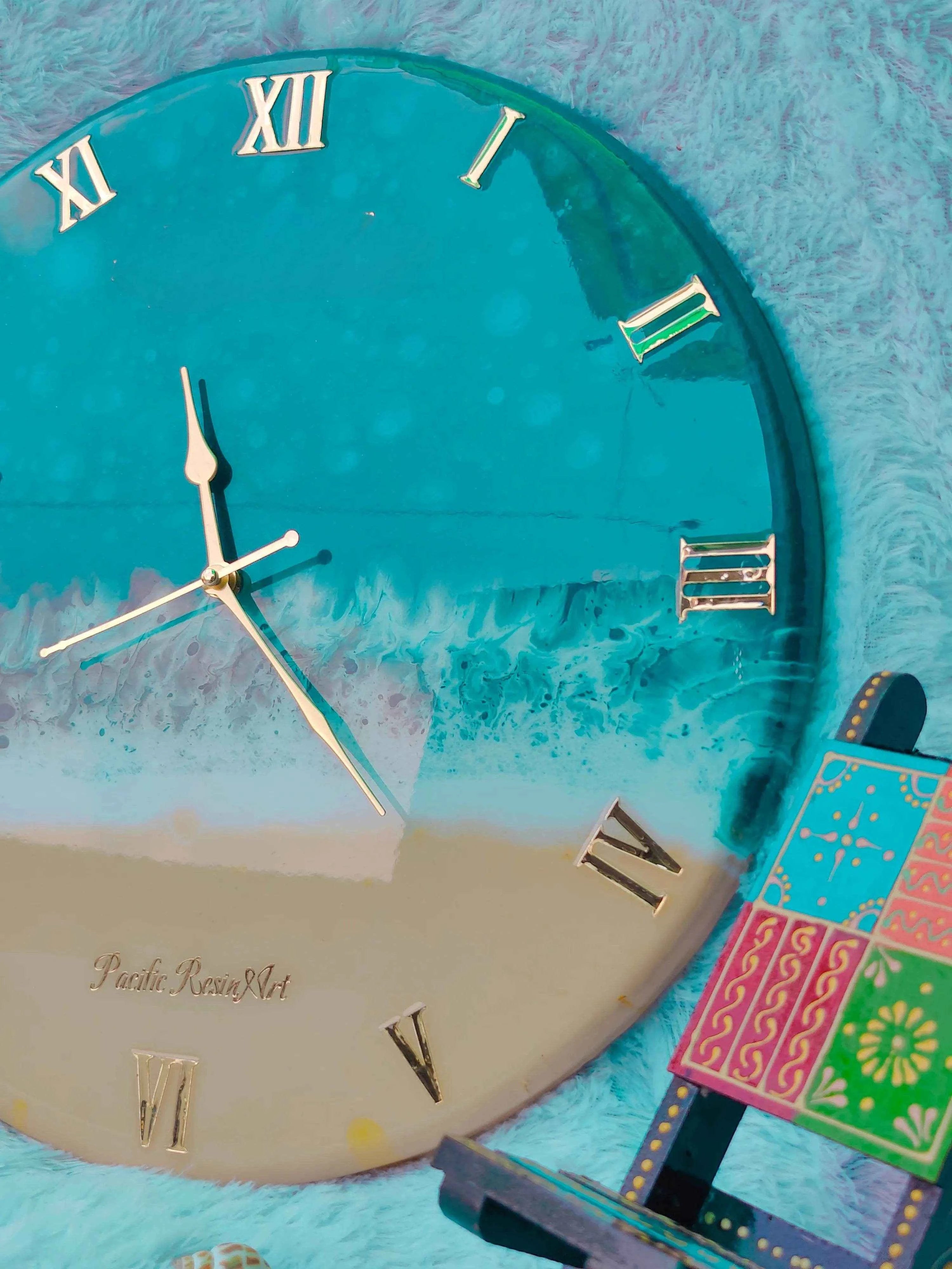 Lavish Rama Resin Wall Clock | Modern Wall Clocks - Pacific Resin Art