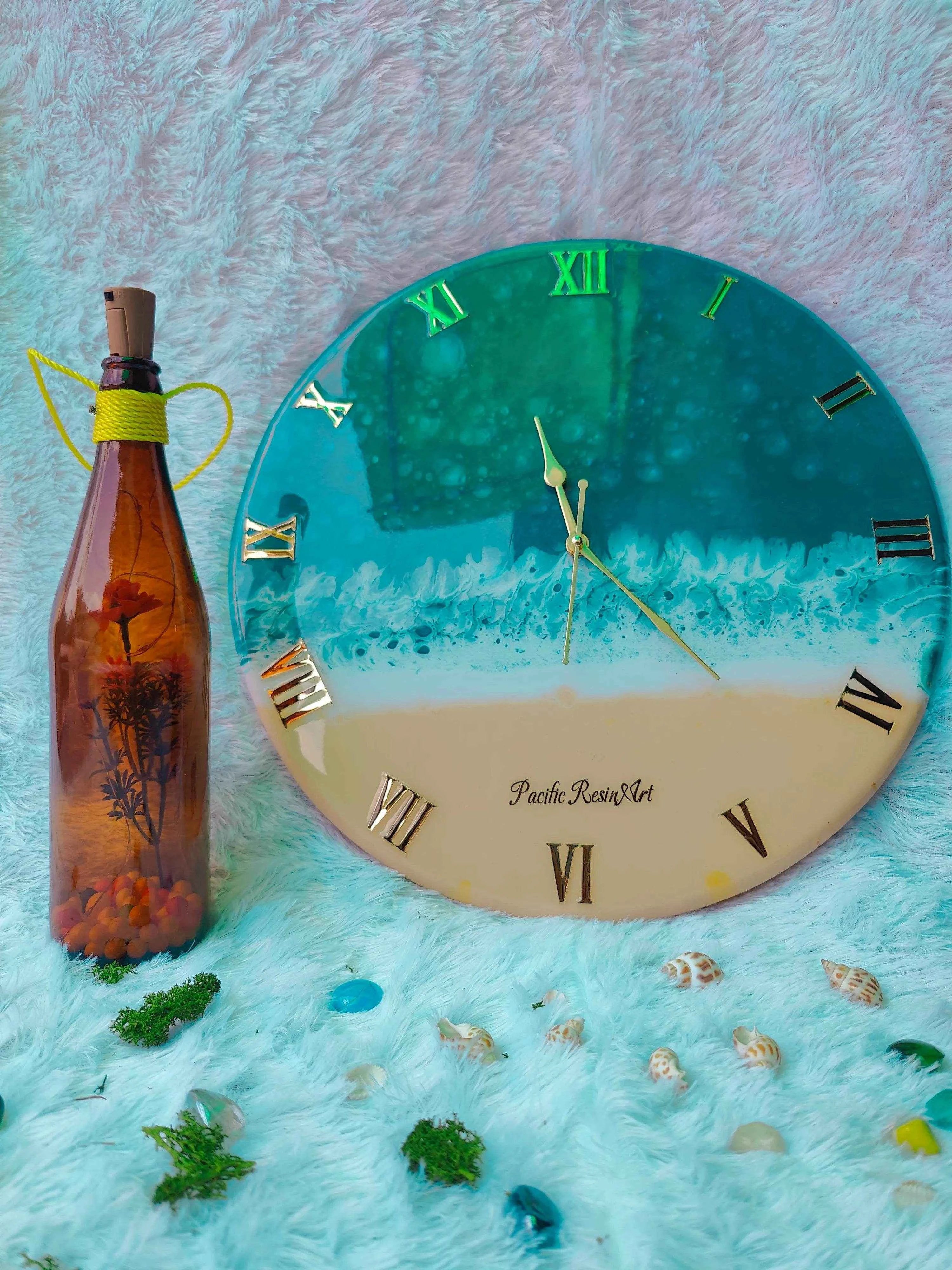 Lavish Rama Resin Wall Clock | Modern Wall Clocks - Pacific Resin Art