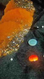 Orange Epoxy Resin art coasters | Premium Epoxy Coasters for trays - Pacific Resin Art