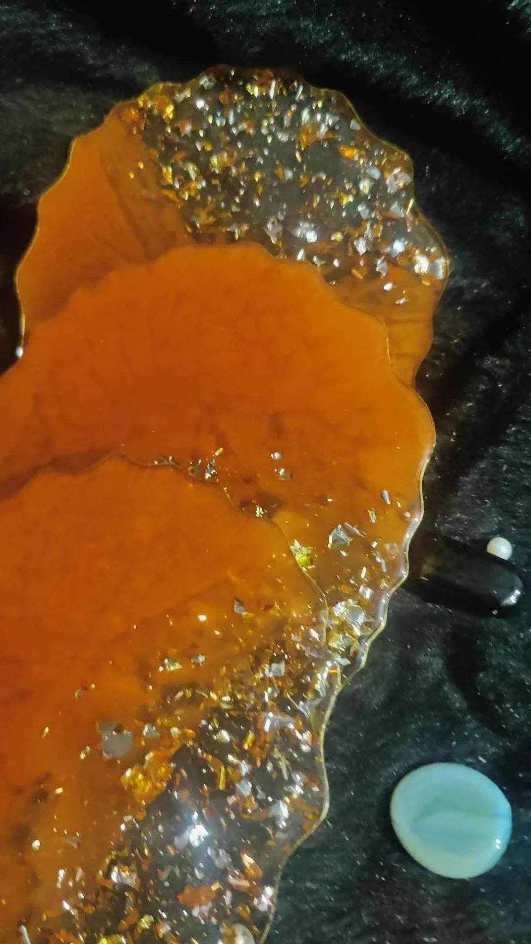 Orange Epoxy Resin art coasters | Premium Epoxy Coasters for trays - Pacific Resin Art
