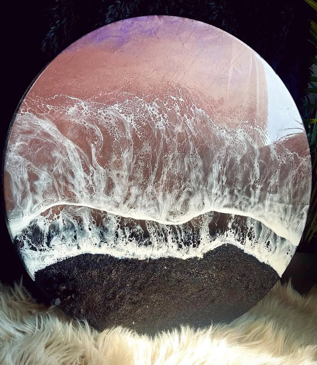 Aurora Crest Handcrafted Resin Coffee Table