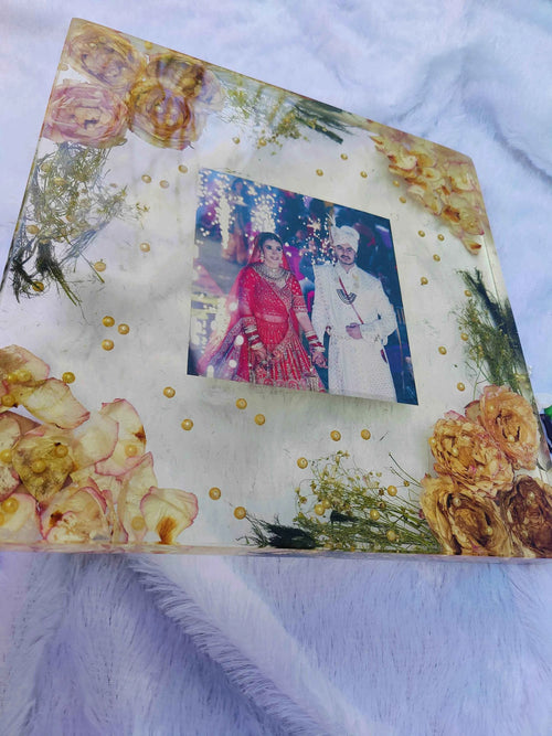 Golden Rose Translucent Resin Varmala preservation - Pacific Resin Art