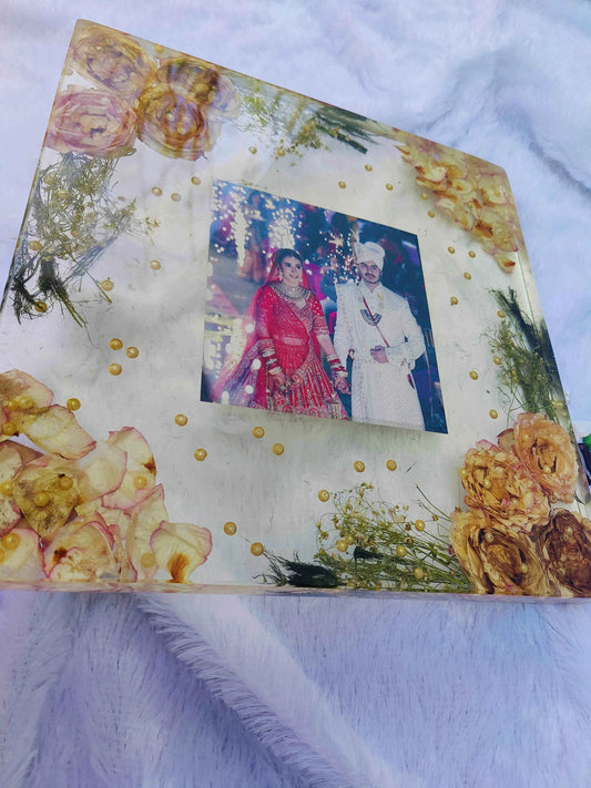 Golden Rose Translucent Resin Varmala preservation - Pacific Resin Art