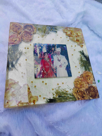 Golden Rose Translucent Resin Varmala preservation - Pacific Resin Art