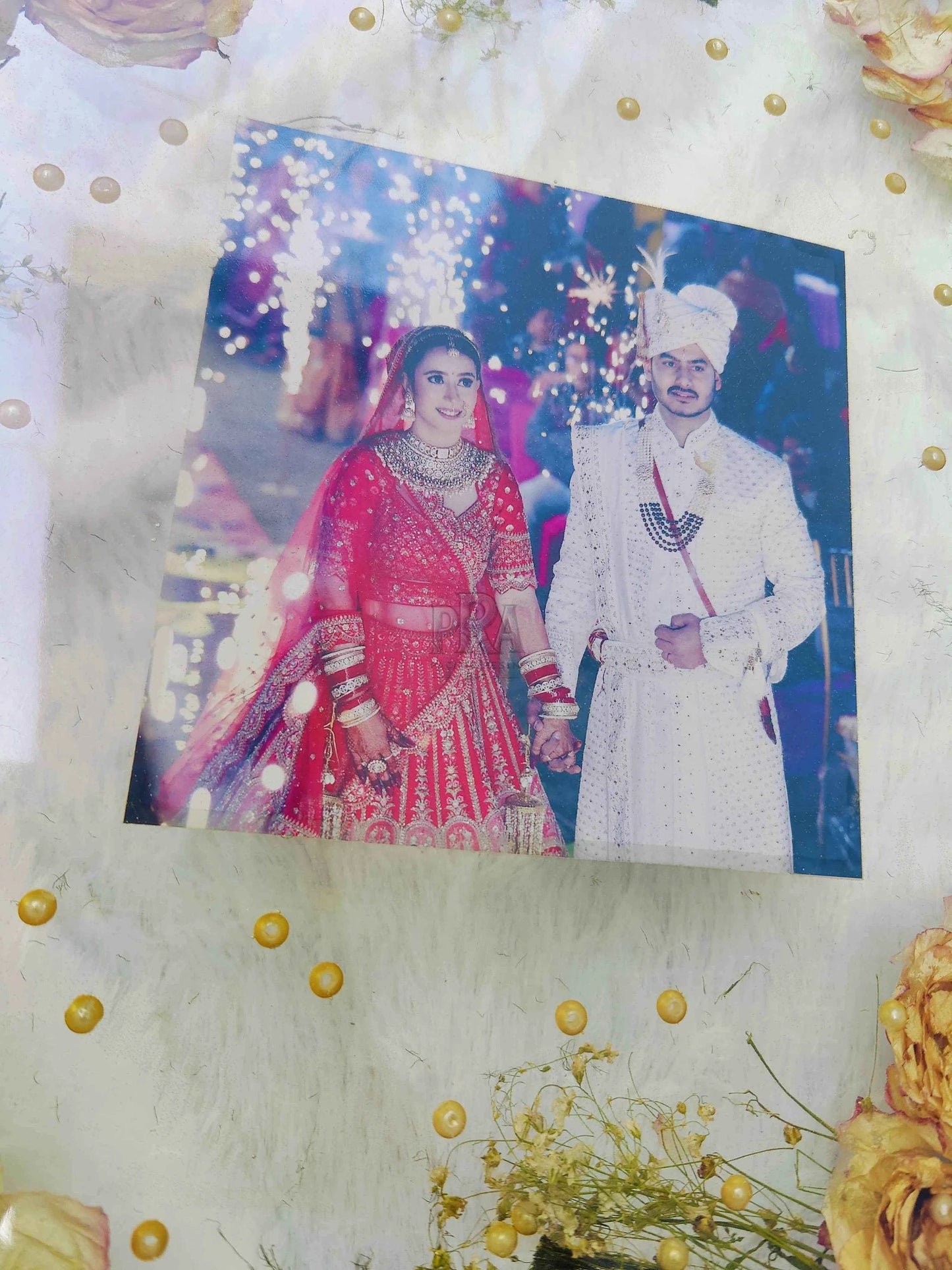 Golden Rose Translucent Resin Varmala preservation - Pacific Resin Art