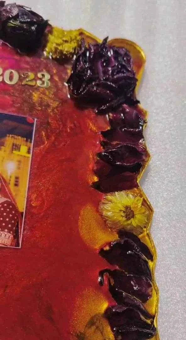 Red Rose Epoxy Resin Varmala preservation | Resin wedding flower & vermala preservation - Pacific Resin Art