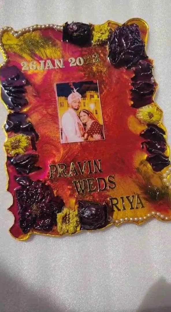 Red Rose Epoxy Resin Varmala preservation | Resin wedding flower & vermala preservation - Pacific Resin Art