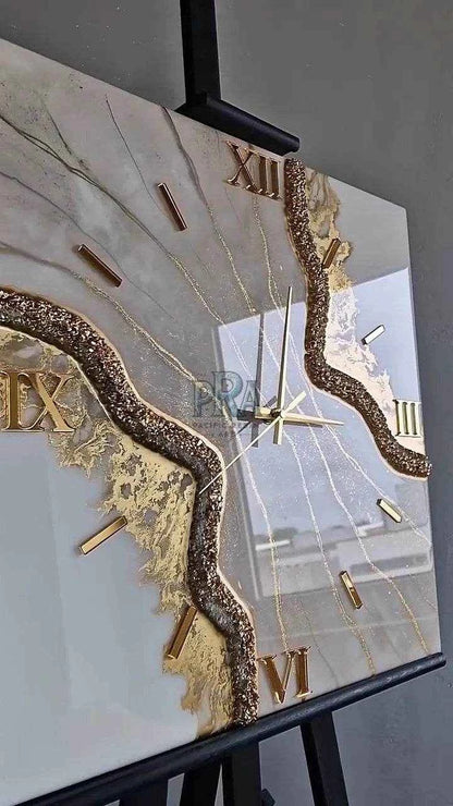 LushHour Elegant Resin Wall Clock - Pacific Resin Art