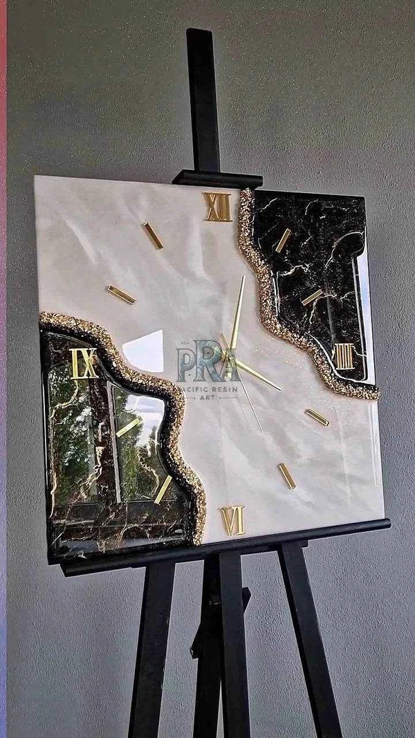 Infinite Tides Resin Wall Clock | Unique Decor