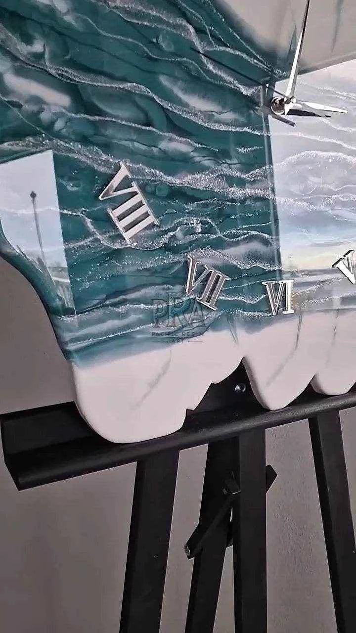 Fluidity Timepiece Resin wall clock | Unique Home Decor - Pacific Resin Art